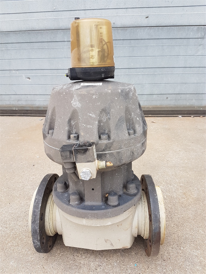 Used membrane Diaphragm valve, Plastic compressed air, Flange NW65